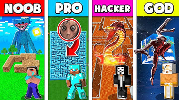 Minecraft Battle: NOOB vs PRO vs HACKER vs GOD: SCARY MAZE CHALLENGE HORROR Minecraft Animation