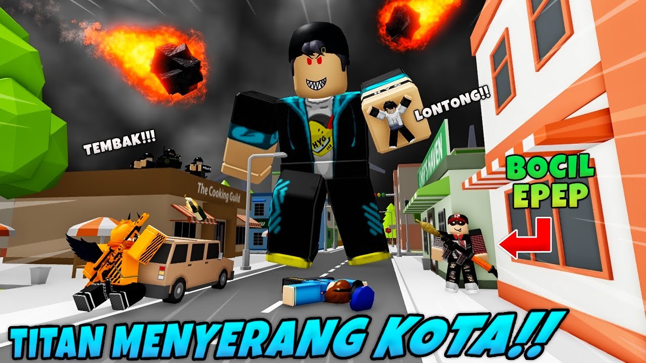 WOW!! Bocil EPEP Menyelamatkan KOTA Yang DISERANG TITAN RUMBLING