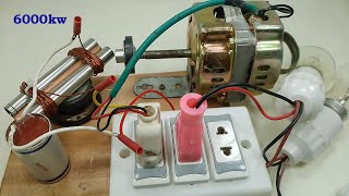 Create a new AC motor to magnet generator use big magnet copper wire transformer