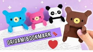 Origami Paper Bookmark Teddy Bear 🧸 And Panda 🐼