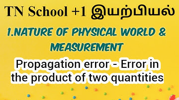 23.Physics class 11 Nature of physical world and measurement-Error in the product of two quantities