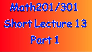 Math201/Math301 short lecture 13 Part1 | Orthogonal Surface | Mth201/301 Lecture 13 Part1