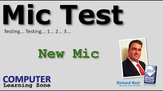 New Microphone Test - Tell Me How It Sounds