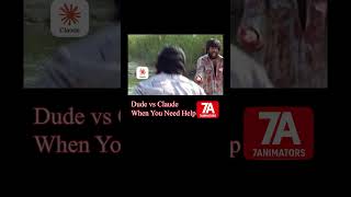 Dude vs Claude 😂 When You Need Help | Upgrade Meme Short #anthropic #claude #itmemes