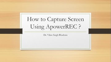 How to Capture Screen Using ApowerREC ?