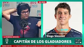 Diego Simonet contó cómo es la preparación olímpica de los Gladiadores