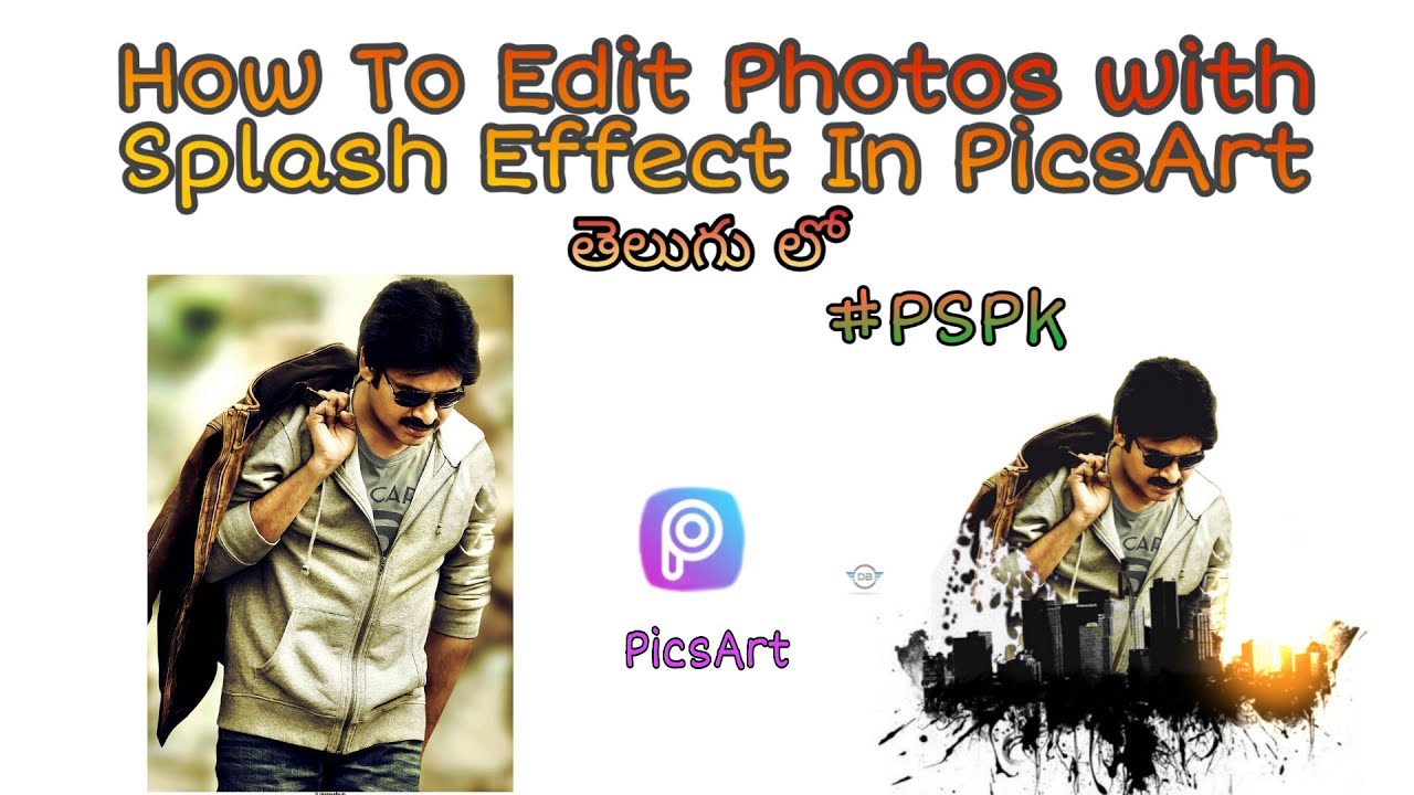 Splash Effect Photo Editing PicsArt Telugu YouTube