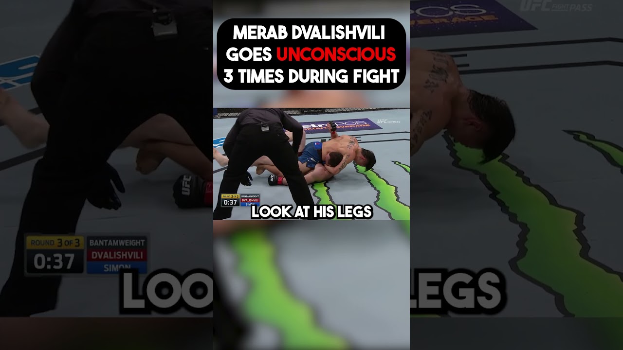 Merab Dvalishvili goes unconscious 3 times during fight 