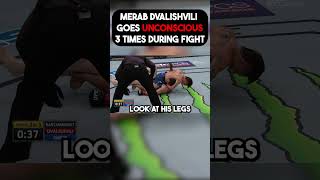 Merab Dvalishvili goes unconscious 3 times during fight #shorts #merabdvalishvili #ufc #mma