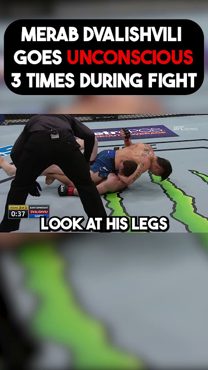 Merab Dvalishvili goes unconscious 3 times during fight #shorts #merabdvalishvili #ufc #mma