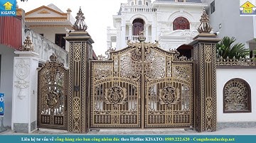 Mẫu Cổng Nhôm Đúc Cực Hót Cho Biệt Thự Tân Cổ Lâu Đài