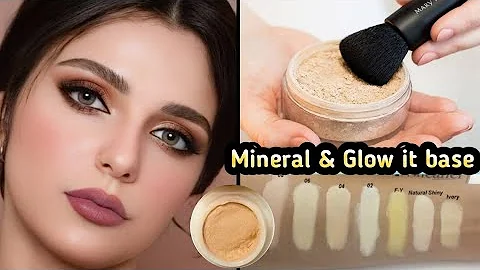 Powder foundation lagane ka tarika||Sheaffer base,,Mineral Foundation Secret:Sheaffer Glow it base