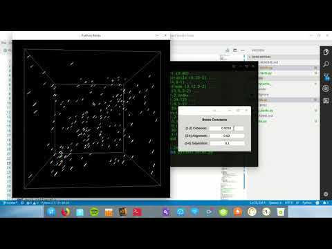 Algoritmo do Boids em Python (3D)