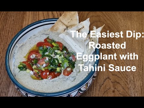 Roasted Eggplant with Tahini Dip | Quick and Easy Recipe | Baba Ganoush Recipe