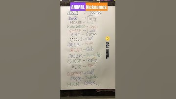 Baby animals || animal nicknames || did you know #shorts