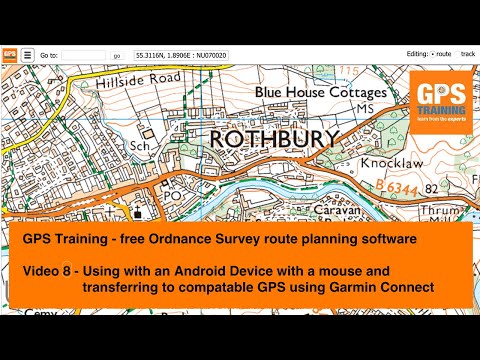 Using Free Ordnance Survey Route Planning Software on an Android Device, Mouse + Garmin Connect