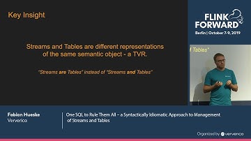 One SQL to Rule Them All - Fabian Hueske