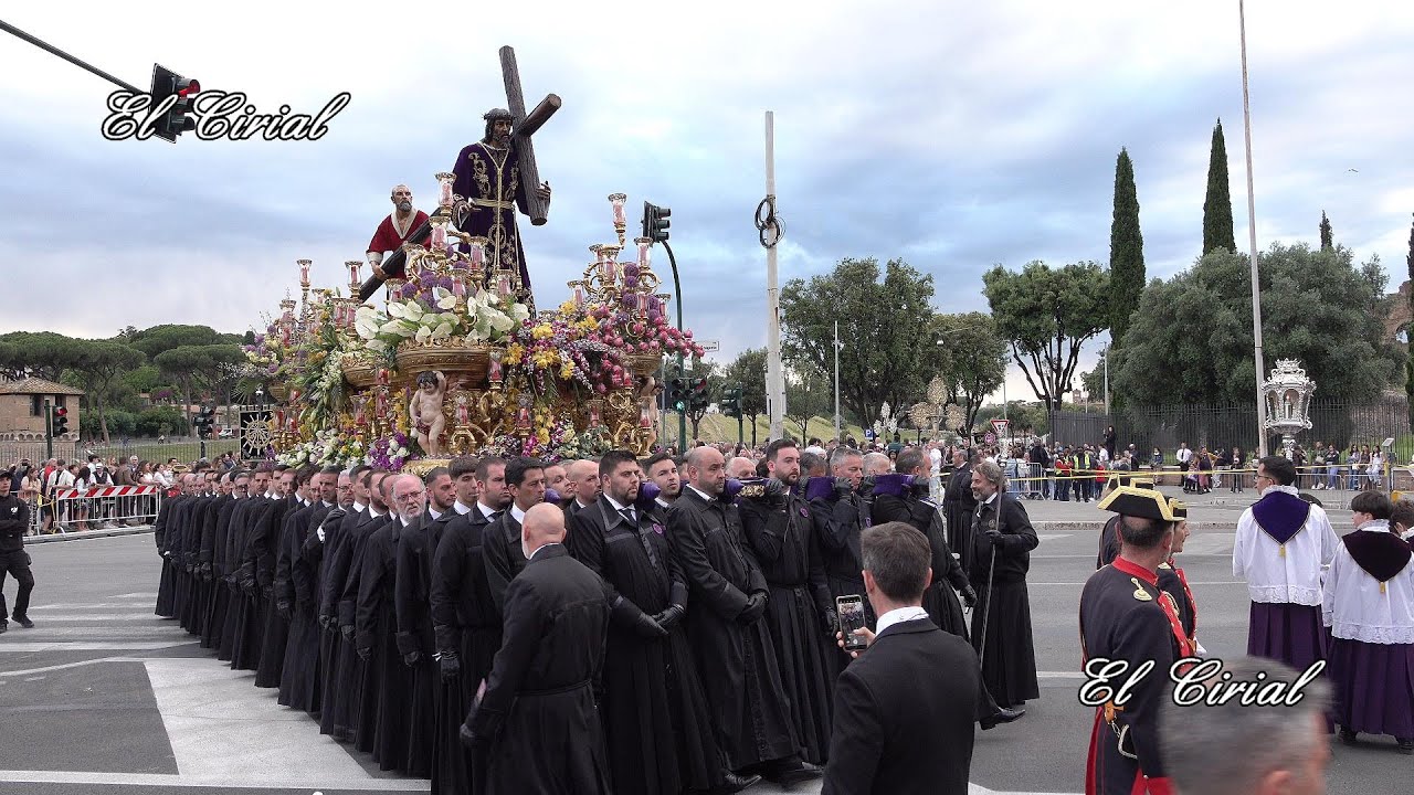 DULCE NOMBRE DE JESUS NAZARENO DE LEON JUBILEO ROMA 2025 CURVA VIA DE CIRCO MASSIMO CON VIA SAN GREG