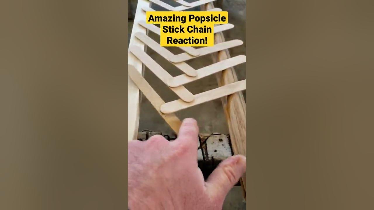 Amazing Popsicle Stick Chain Reaction! 🤯 shorts YouTube