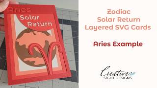 Zodiac Solar Return SVG Cards | Layered Birthday Paper Craft for Cricut & Silhouette | Aries Example