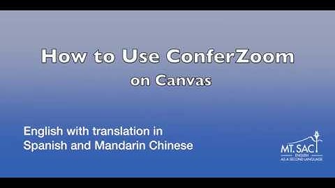 How to Use ConferZoom in Canvas