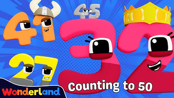 Wonderland: Count from 1 - 50 | Forward and Backward | Learn to Count
