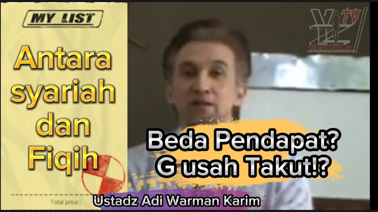 Ustadz Adi Warman Karim/Yiz channel