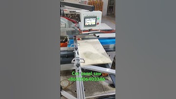 Cnc control sliding table saw. Cnc panel saw cutting Machine