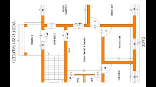 small 2 bed room house plan | simple 3 room house plan | village house plan | low cost house plan ||