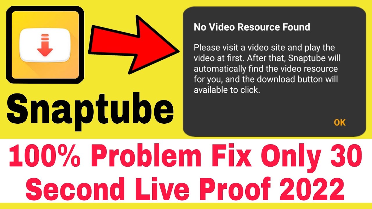 snaptube no video resource found problem fix | how to solve no video ...