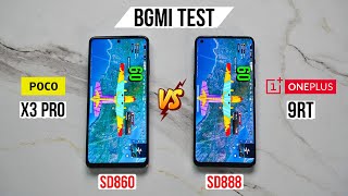 OnePlus 9RT vs Poco X3 Pro Pubg Test With FPS Meter, Heating and Battery Test | Shocking Results 😱