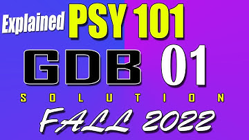 PSY101 GDB 1 Solution 2023 | PSY101 Fall 2022 GDB | AM VU Helper