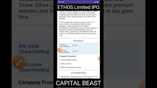 Ethos Limited IPO Reviews • Ethos IPO GMP #shorts