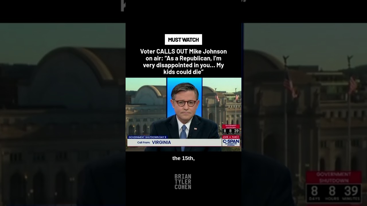 Voter CALLS OUT Johnson on air: "As a Republican, I'm very disappointed in you. My kids could die"