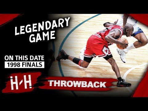 Michael Jordan LAST Bulls Game, Game 6 Highlights vs Jazz 1998 Finals - 45 Pts, EPIC CLUTCH SHOT