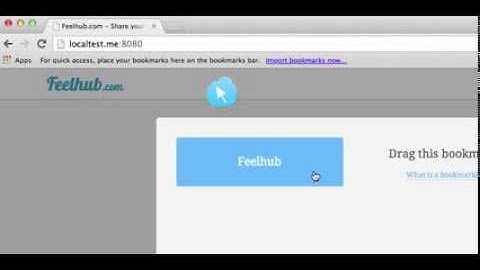 Feelhub bookmarklet tutorial for google chrome