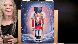 NUTCRACKER Learn How to Draw and Paint with AcrylicsFun Easy Beginner Paint & Sip at Home Tutorial