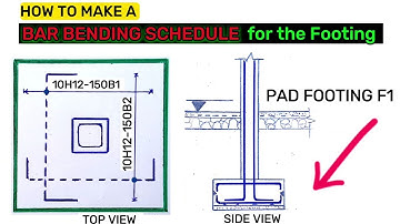 How to make a bar bending schedule for the Footing