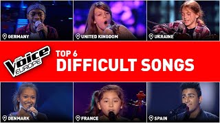 HARDEST songs to sing in The Voice Kids | TOP 6