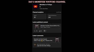 Day 2 of Monetize YouTube Channel in 75 Days  #shorts #75hardchallenge #monetization