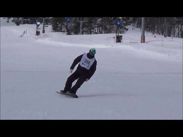 第24回全日本スノーボードテクニカル選手権大会 中部地区大会 稲川光伸コーチ スノーボード・スキーの学校JWSC動画:1372