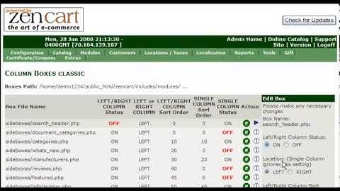 How to edit the margins in ZenCart