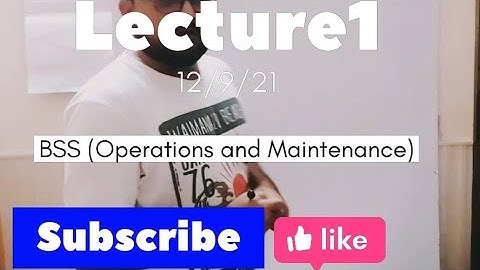 Telecom BSS Operations and Maintenance Department Lecture#1.