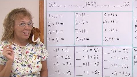 Multiplication table of 11 - structured drill and skip-counting pattern