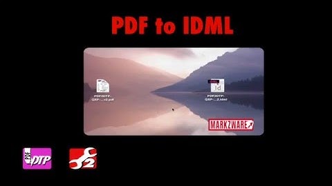 PDF to IDML