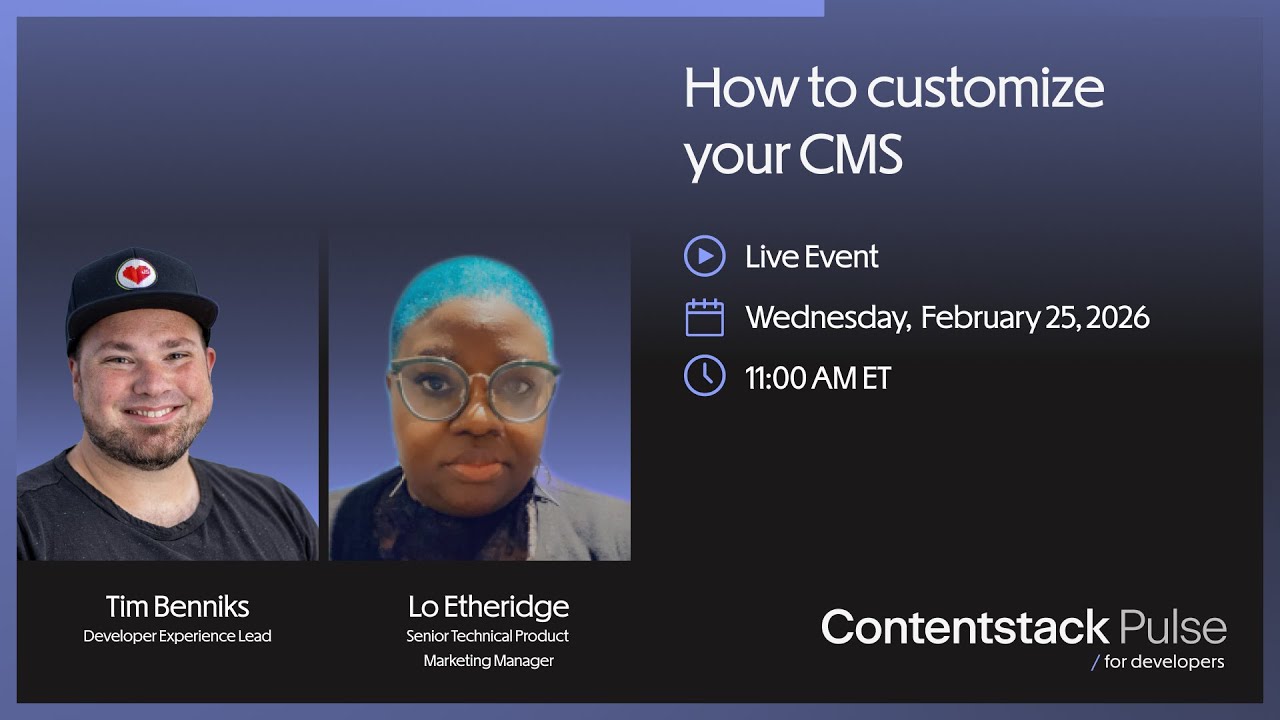Contentstack Pulse for Developers: How to customize your CMS - YouTube