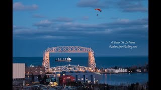 Santa Claus Skydiving over Duluth