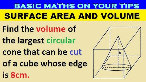Find the volume of the largest circular cone that can be cut of a cube whose edge is 8cm