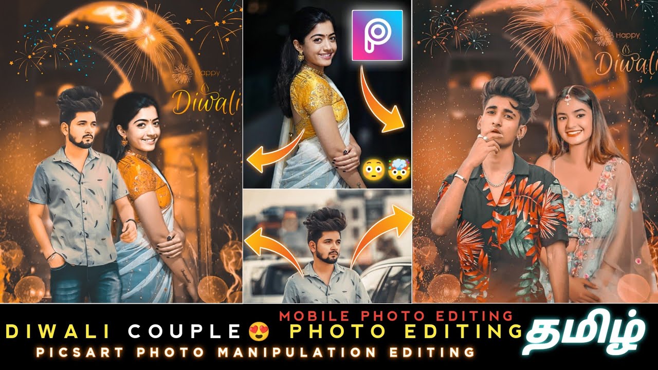 DIWALI PHOTO EDITING | DIWALI COUPLE PHOTO EDITING | PICSART EDITING | PICSART TAMIL  
