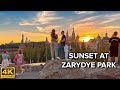 [4K] 🇷🇺 Moscow 🌇 Sunset at Zaryadye Park | Floating Bridge | Stunning View Over the Kremlin